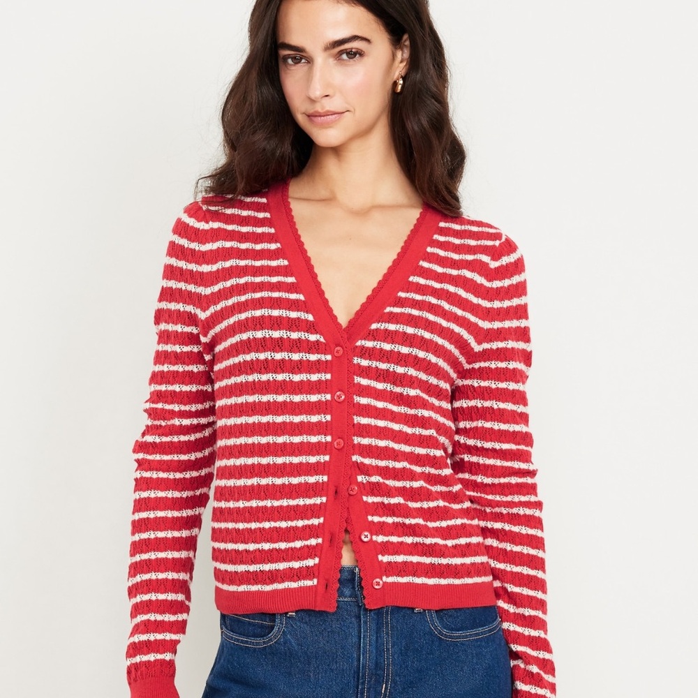 NEW Old Navy SoSoft Lite Pointelle Cardigan